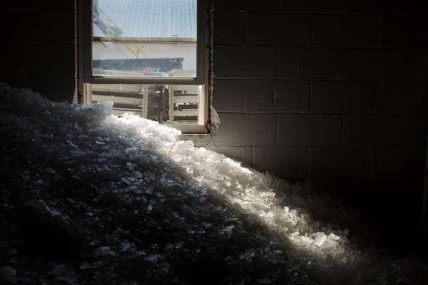 Ice in a Beaufort, NC fish house